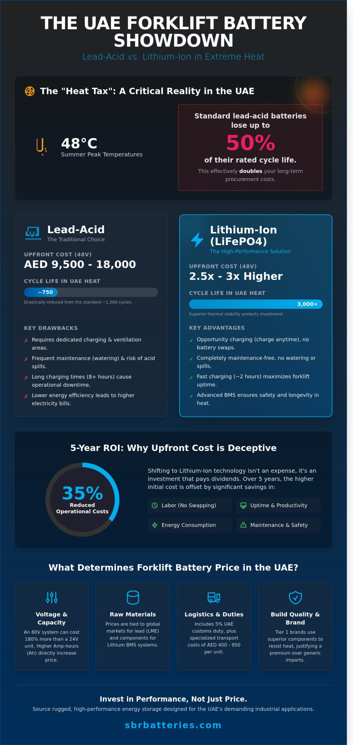 Forklift Battery Price in the UAE: 2026 Procurement & ROI Guide
