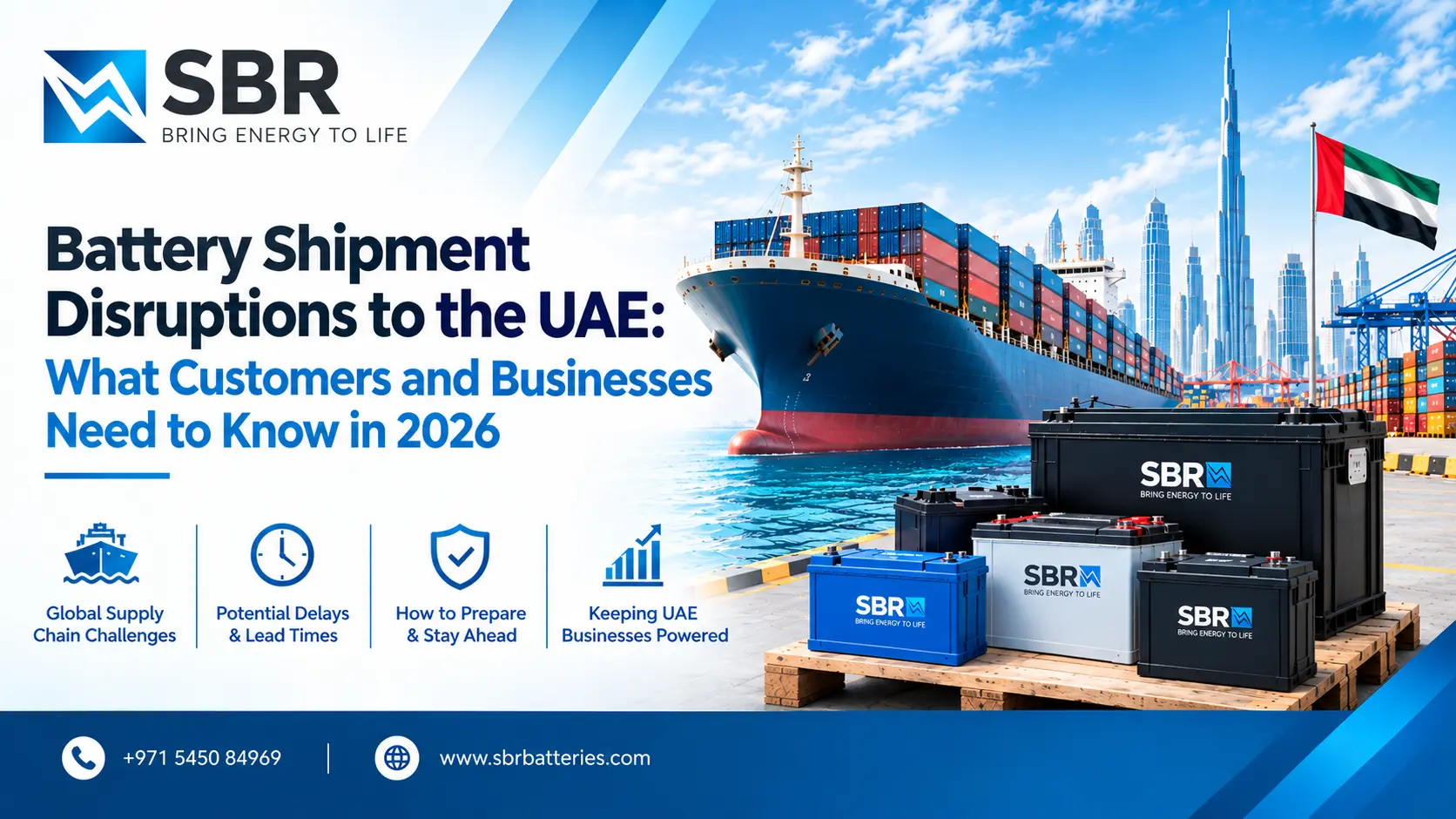 Battery shipment disruptions UAE
